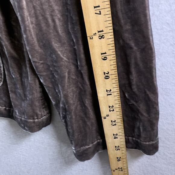 Womens Crushed Velvet Blazer Sz L Taupe Boho Romantic Whimsigoth Holiday Grunge - Picture 7 of 12